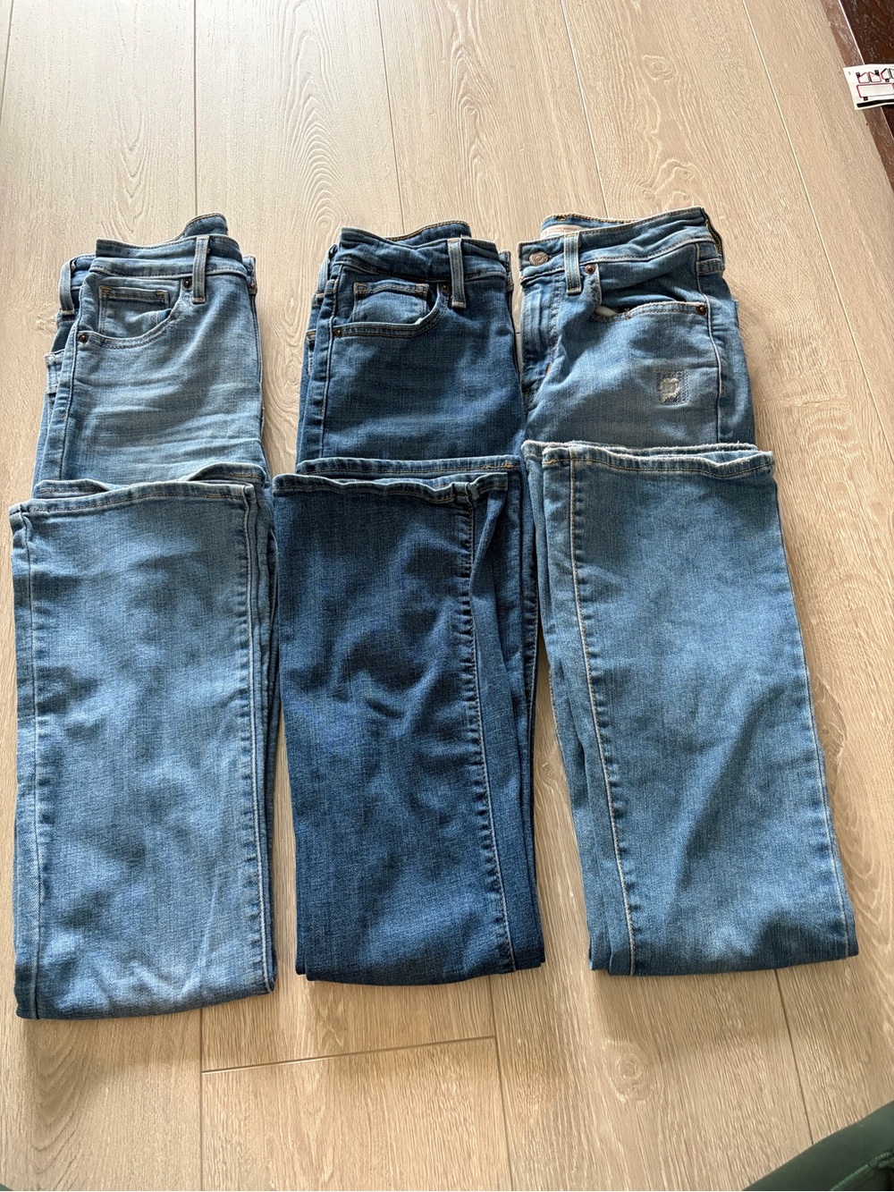 Levi's Women's Bootcut Jeans Trio - Light to Dark Blue Washes